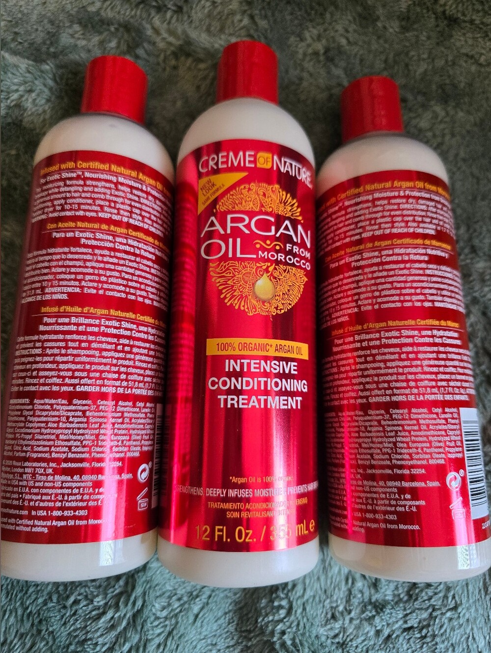 THREE Creme of Nature Argan Oil Intensive Conditioning Treatment - Red 12OZ